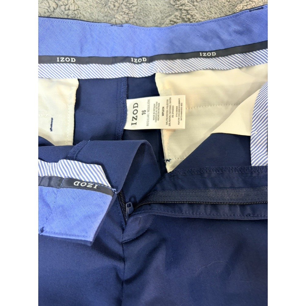Boys Beige IZOD 3 piece Suit Jacket Size 16 And Pants Size 16 - Picture 8 of 14